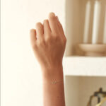 Gold Double Circle Bracelet, Dainty Linked Rings, Friendship Jewelry - Görsel 2