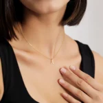 18K Gold Vermeil Gothic Initial Necklace | Personalized Letter Charm