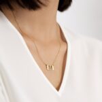 18K Vermeil Initial Bar Necklace | Personalized Letter Pendant