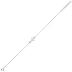 18K Vermeil Gold Cross Bracelet | Dainty Christian Jewelry - Görsel 7