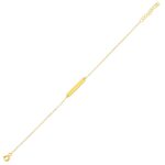 18K Vermeil Gold Bar Bracelet | Delicate Cable Chain - Görsel 3