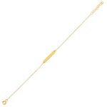 18K Vermeil Gold Bar Bracelet | Delicate Cable Chain - Görsel 5