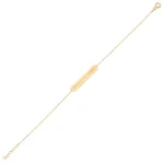 Personalized 14K Gold Bar Bracelet | Engraved Name, Date - Görsel 5