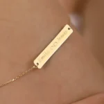 Personalized 14K Gold Bar Bracelet | Engraved Name, Date