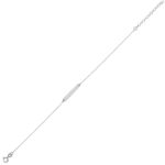 Minimalist Solid Gold Bar Bracelet, 10k 14k Yellow Gold, Dainty Layering Chain - Görsel 7