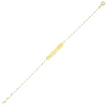 Personalized 14K Gold Bar Bracelet | Engraved Name, Date - Görsel 3