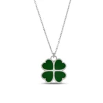 18K Vermeil Clover Necklace | Lucky Four Leaf Pendant - Görsel 7