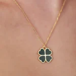 18K Vermeil Clover Necklace | Lucky Four Leaf Pendant