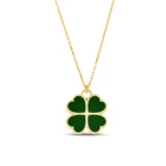 18K Vermeil Clover Necklace | Lucky Four Leaf Pendant - Görsel 5