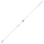 14K Gold Cross & Virgin Mary Bracelet | Religious Charm - Görsel 7