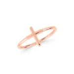 Minimalist Gold Cross Ring, Elegant Faith Jewelry, Gift for Her - Görsel 5