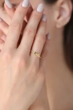 Gold Custom Name Ring, Rope Band, Personalized Jewelry - Görsel 5