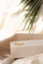 Gold Custom Name Ring, Rope Band, Personalized Jewelry - Görsel 4