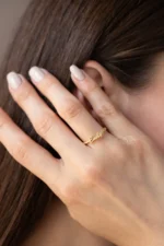 Gold Custom Name Ring, Rope Band, Personalized Jewelry - Görsel 10