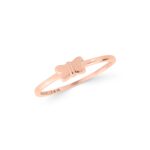 14k Gold Butterfly Ring: Minimalist Stacking Ring, Elegant Gift - Görsel 7