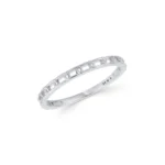 14k Gold Link Ring, Minimalist Chain Band, Stacking Ring - Görsel 7