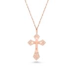 Solid Gold Diamond Cross Pendant Necklace – 10K/14K Faith Jewelry - Görsel 7