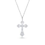 Solid Gold Diamond Cross Pendant Necklace – 10K/14K Faith Jewelry - Görsel 9