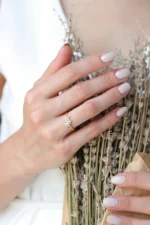 Gold Custom Double Name Ring with Pavé Diamonds - Görsel 9