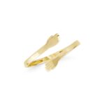 14k Gold Hug Ring, Minimalist Embrace Band, Love & Friendship Gift - Görsel 9