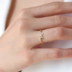 Personalized Diamond Pavé Name Ring - 10k/14k Gold Custom Jewelry