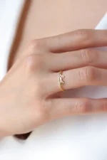 Personalized Diamond Pavé Name Ring - 10k/14k Gold Custom Jewelry