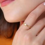14k Gold Butterfly Ring: Minimalist Stacking Ring, Elegant Gift