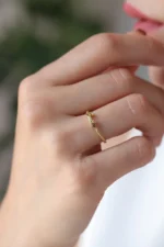 Gold Custom Name Ring, Rope Band, Personalized Jewelry