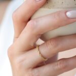 Gold Diamond Eternity Ring, Marquise Milgrain Stacking Band