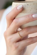 Gold Diamond Eternity Ring, Marquise Milgrain Stacking Band