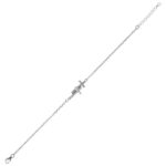 Gold Double Cross Bracelet, CZ Faith Jewelry - Görsel 7