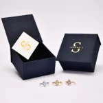 14k Gold Diamond Star Ring, Openwork Pavé Floral Jewelry - Görsel 8