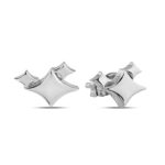 14k Solid Gold Starburst Stud Earrings, Celestial Jewelry - Görsel 7