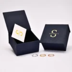 Gold Bezel Diamond Ring: Constellation Band, Minimalist Jewelry - Görsel 8