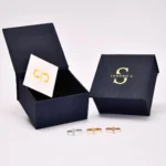 14k Gold Baguette Diamond Ring, Minimalist Stacking Band - Görsel 8