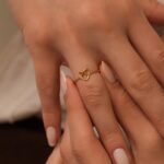 14k Gold Open Heart Ring, Minimalist Promise Jewelry - Görsel 2
