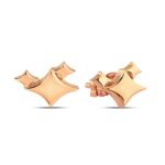 14k Solid Gold Starburst Stud Earrings, Celestial Jewelry - Görsel 5
