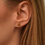 14k Solid Gold Starburst Stud Earrings, Celestial Jewelry