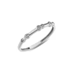 Gold Bezel Diamond Ring: Constellation Band, Minimalist Jewelry - Görsel 7