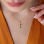 Solid Gold Diamond Cross Pendant Necklace – 10K/14K Faith Jewelry