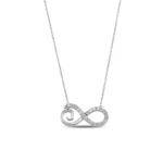 Diamond Infinity Heart Necklace – Solid Gold Eternal Love Pendant - Görsel 7