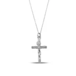 Solid Gold Crucifix Necklace – 10K/14K Real Gold Jesus Pendant - Görsel 6