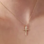 Solid Gold Crucifix Necklace – 10K/14K Real Gold Jesus Pendant - Görsel 5