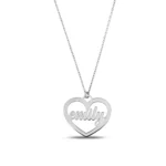 14K Gold Heart Name Necklace – Personalized Script Pendant - Görsel 7