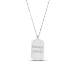 14K Gold Custom Engraved Name Tag Necklace – Personalized Keepsake - Görsel 7