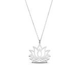 14K Gold Lotus Pendant Necklace | Delicate Flower Jewelry - Görsel 7