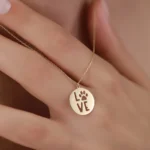 14K Gold Paw Print Necklace | Personalized Pet Jewelry - Görsel 4