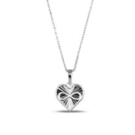 14K Gold Heart Infinity Necklace | Eternal Love Pendant - Görsel 7