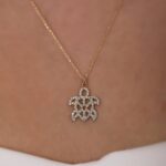 Solid Gold Diamond Turtle Necklace – 10K/14K Fine Jewelry - Görsel 6