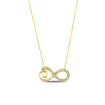 Diamond Infinity Heart Necklace – Solid Gold Eternal Love Pendant - Görsel 3